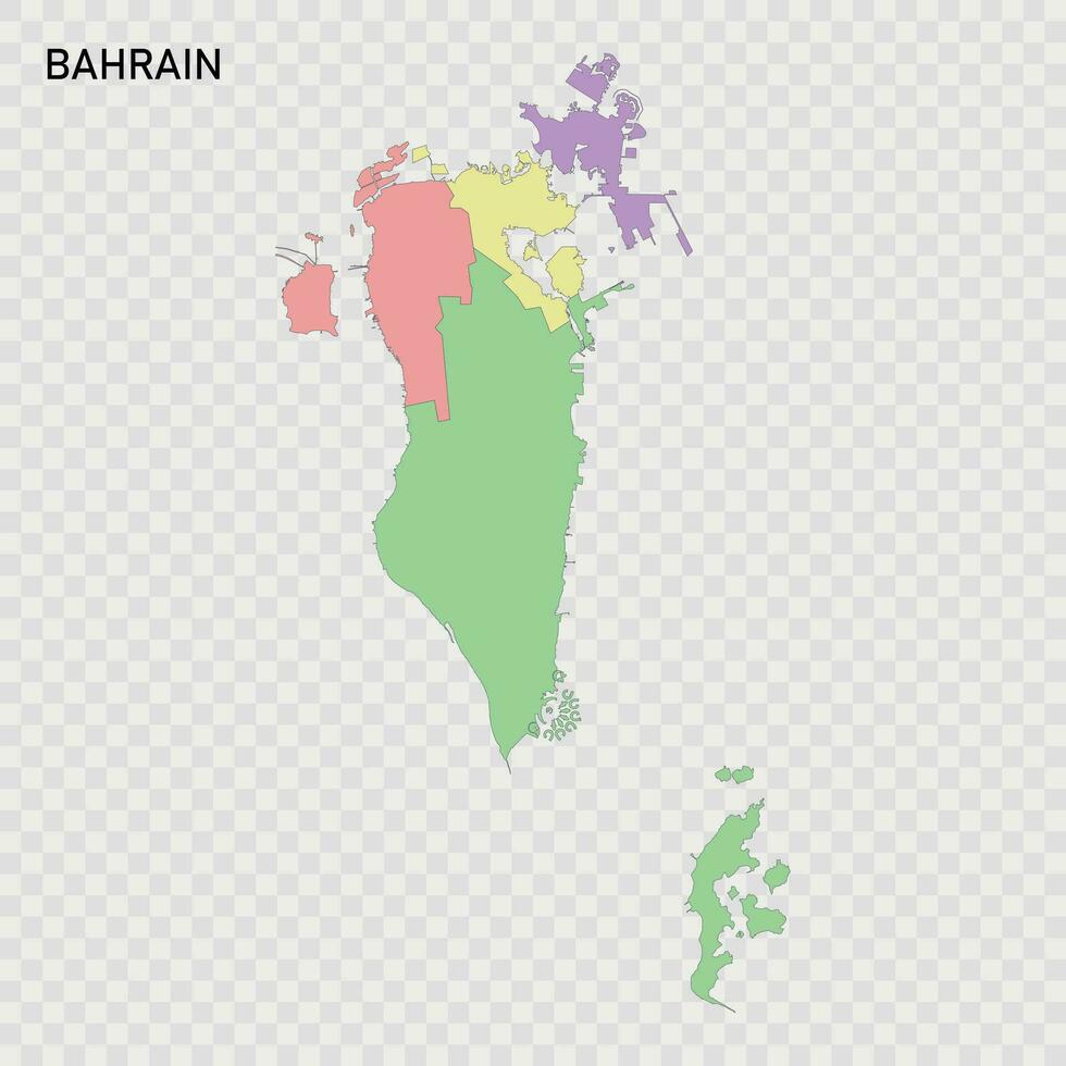 isolato colorato carta geografica di bahrain vettore