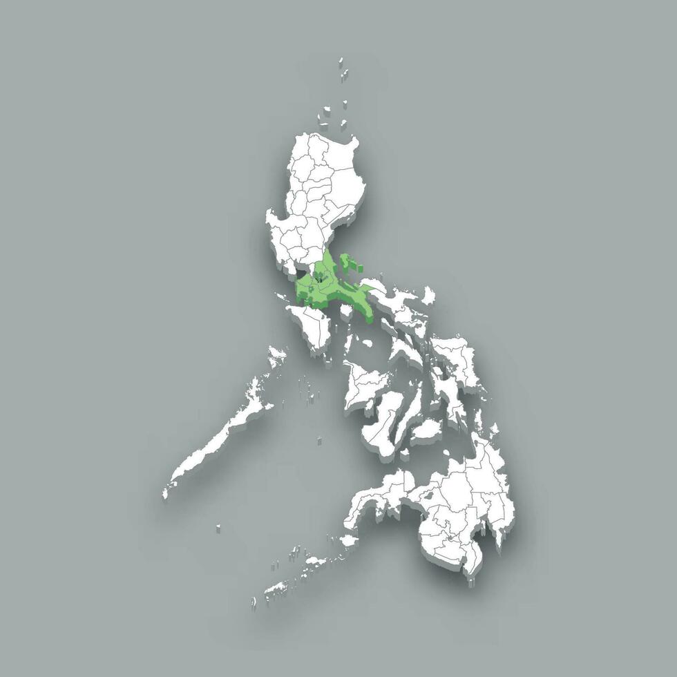 calabarzone regione Posizione entro Filippine carta geografica vettore