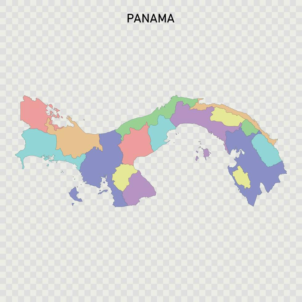 isolato colorato carta geografica di Panama con frontiere vettore