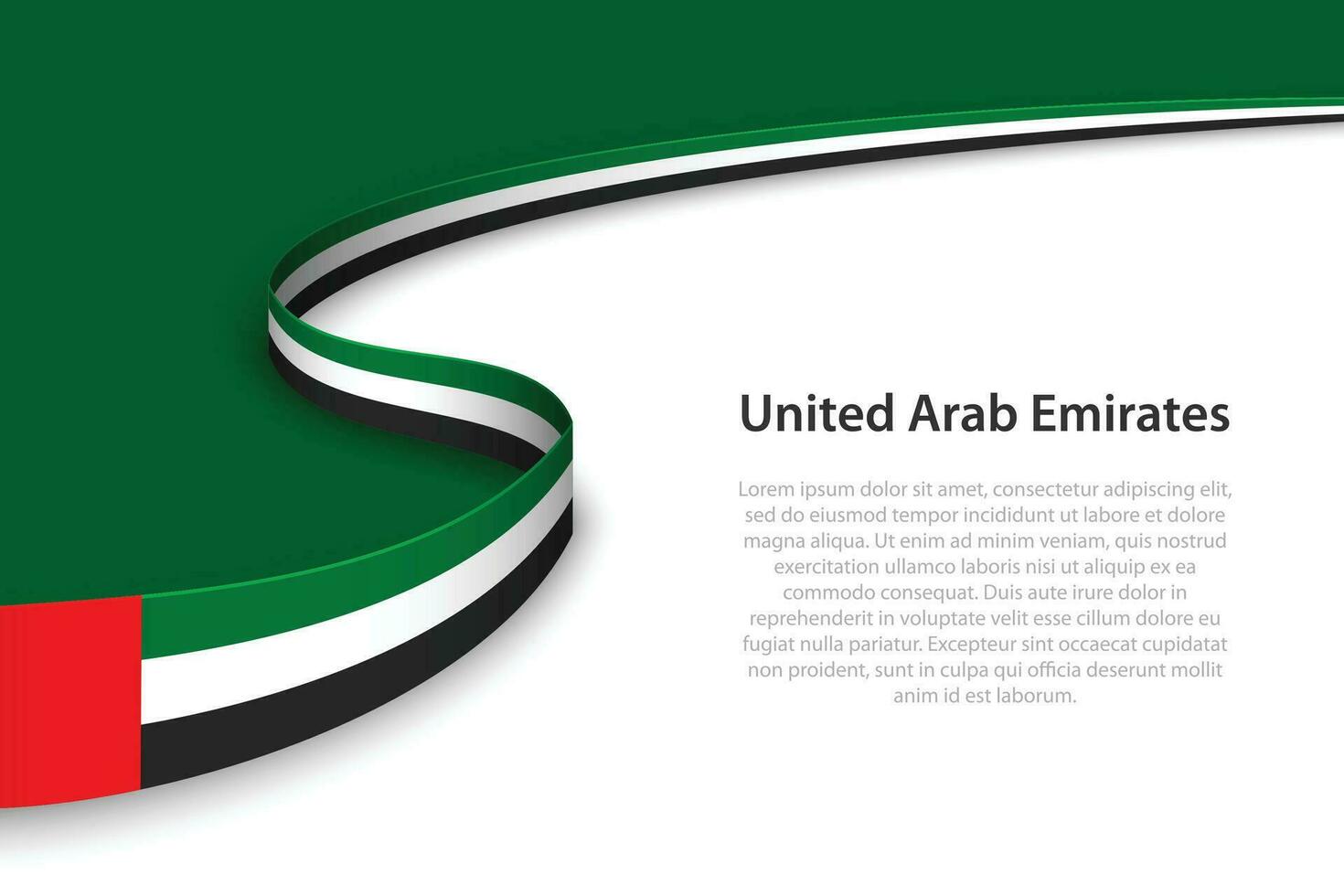 onda bandiera di unito arabo Emirates con copyspace sfondo vettore