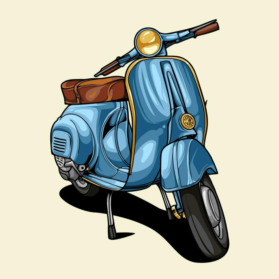 antico vespa motociclo vettore