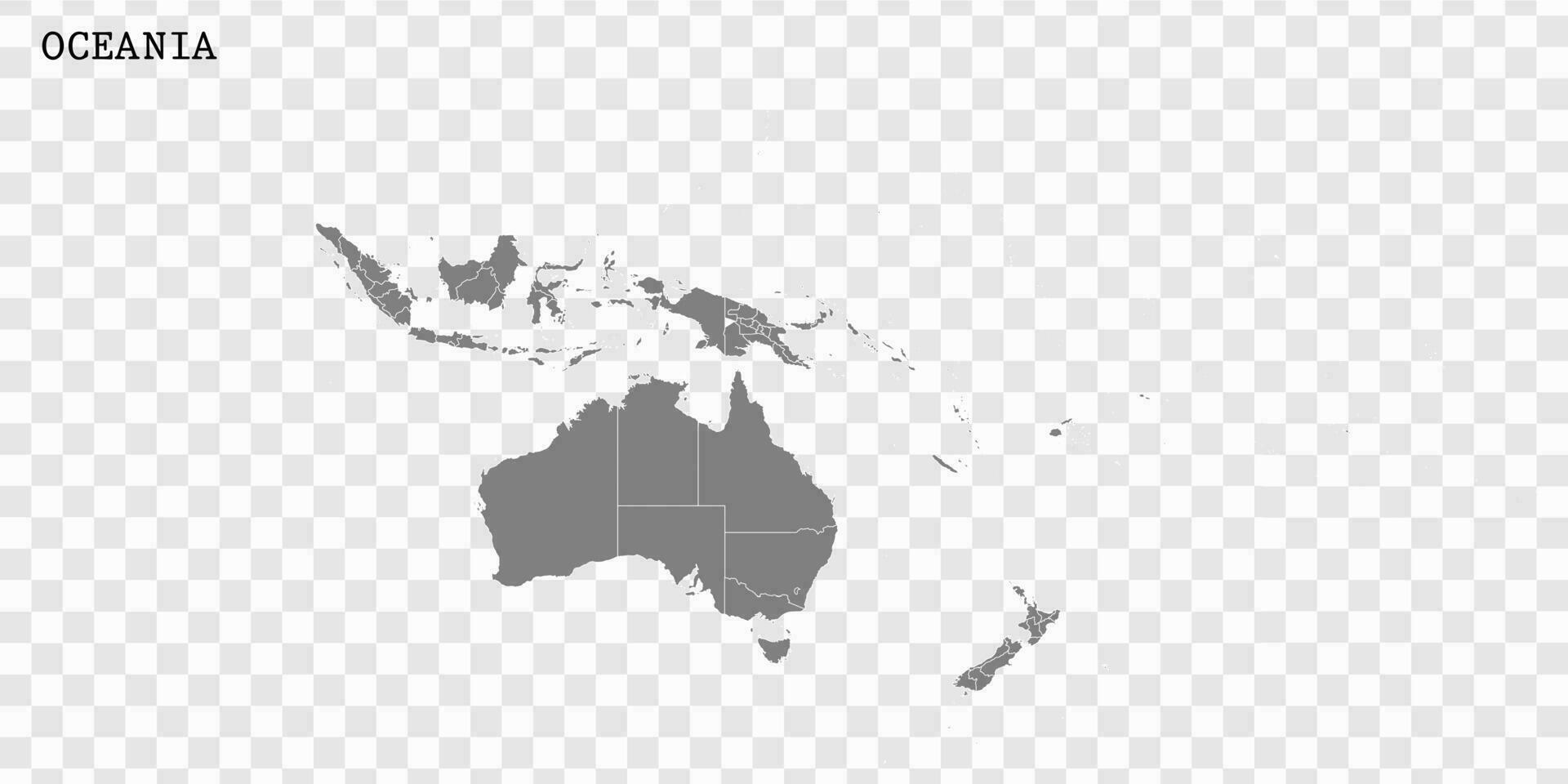 alto qualità carta geografica di Oceania vettore