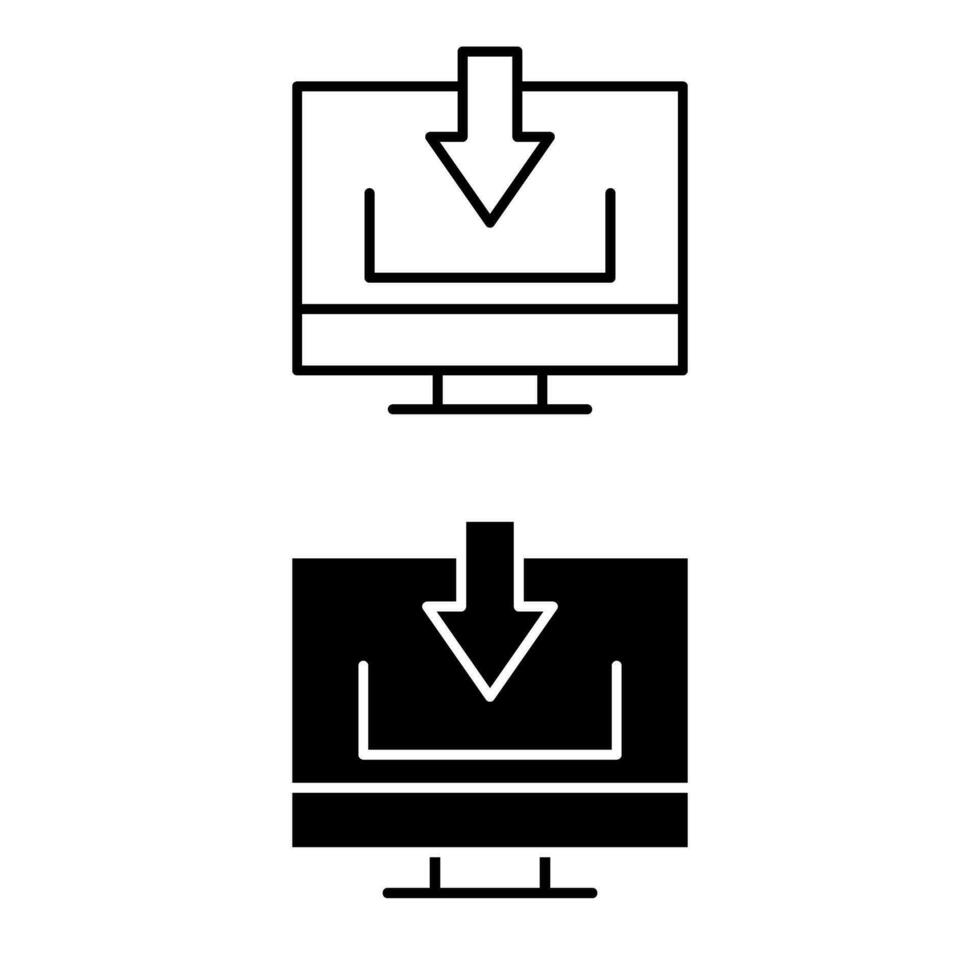 caricare icona vettore impostare. Scarica illustrazione cartello collezione. nube servizio simbolo o logo.