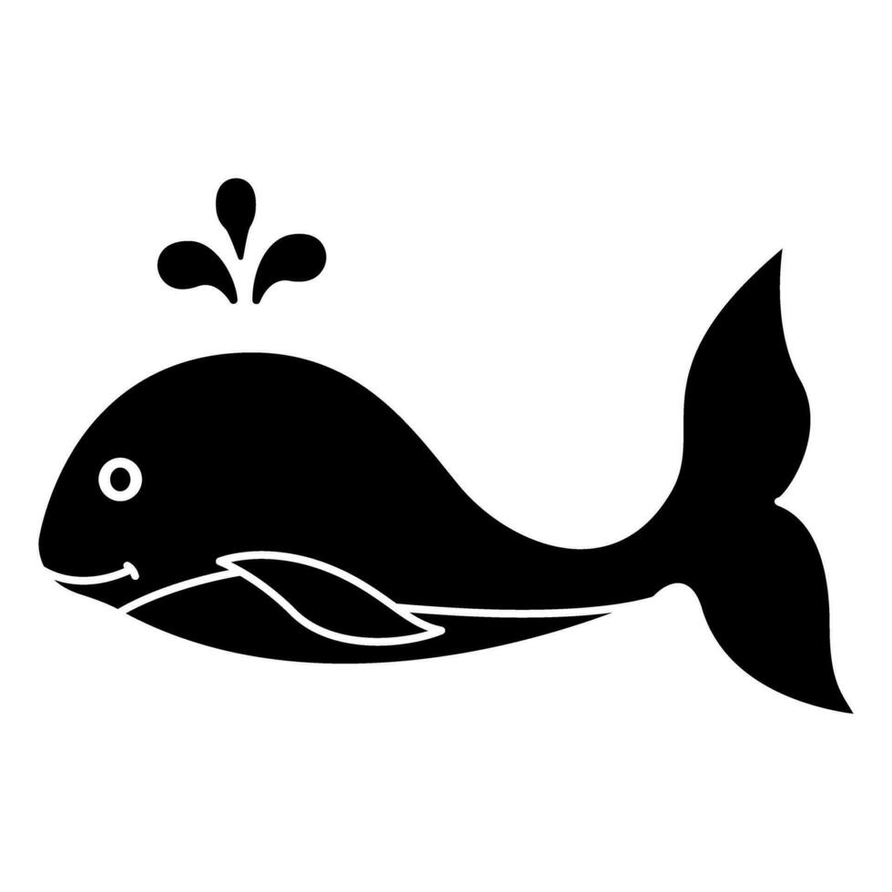 bambino balena icona vettore. balena illustrazione cartello. sperma balena simbolo. mare vita logo. vettore