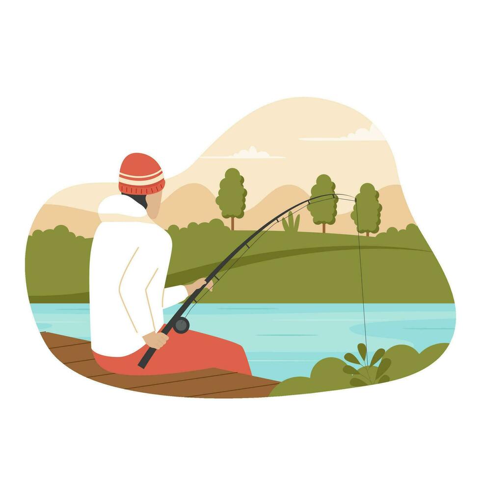 pesca concetto illustrazione vettore