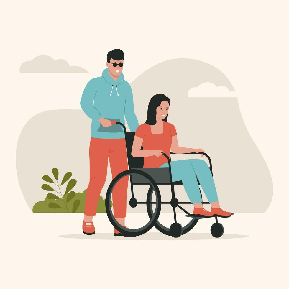 Disabilitato giorno concetto illustrazione vettore