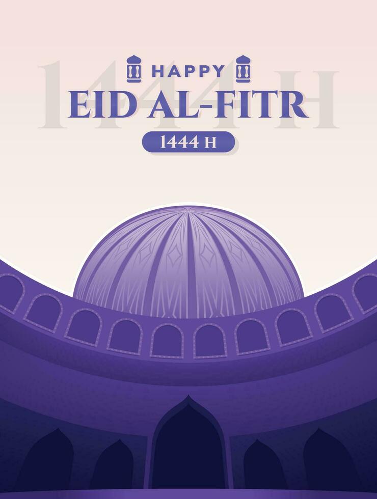 Ramadan manifesti. eid al-fitr. Ramadan saldi. eid al-Fitr tema con il concetto di un' moschea cupola. vettore illustrazione