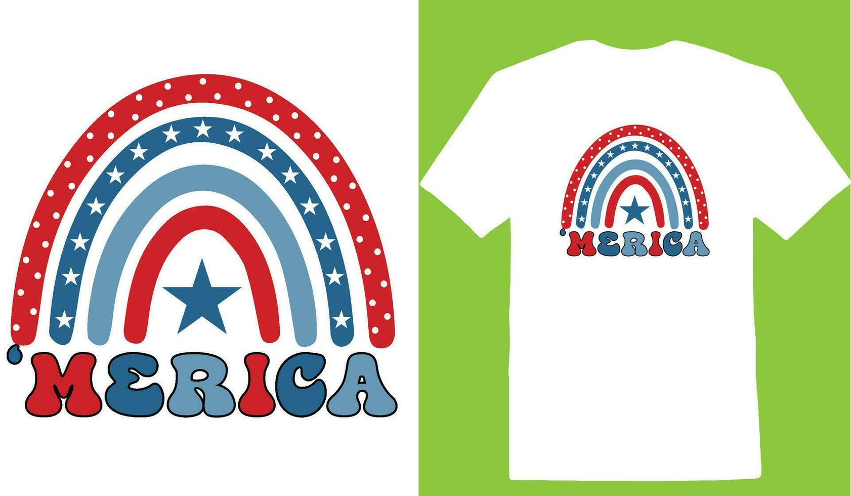 merica maglietta design vettore