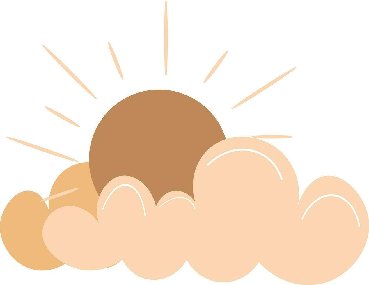 sole e nube icona. piatto illustrazione di sole e nube vettore icona per ragnatela
