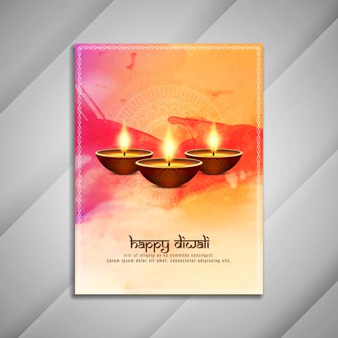 Progettazione di brochure Happy Diwali astratto vettore