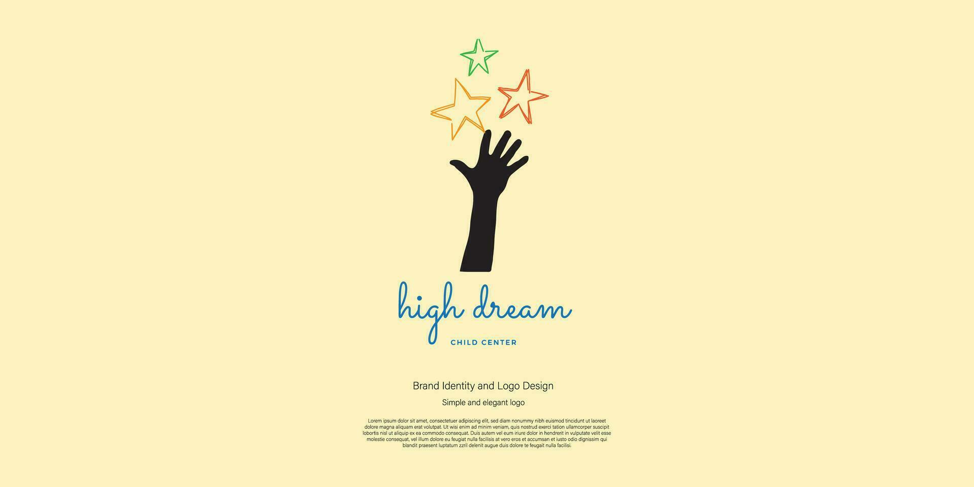 alto sognare logo design per ragazzo speranza o organizzazione vettore
