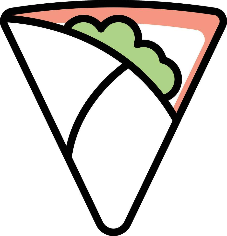 illustrazione vettoriale di shawarma su uno sfondo. simboli di qualità premium. icone vettoriali per il concetto e la progettazione grafica.