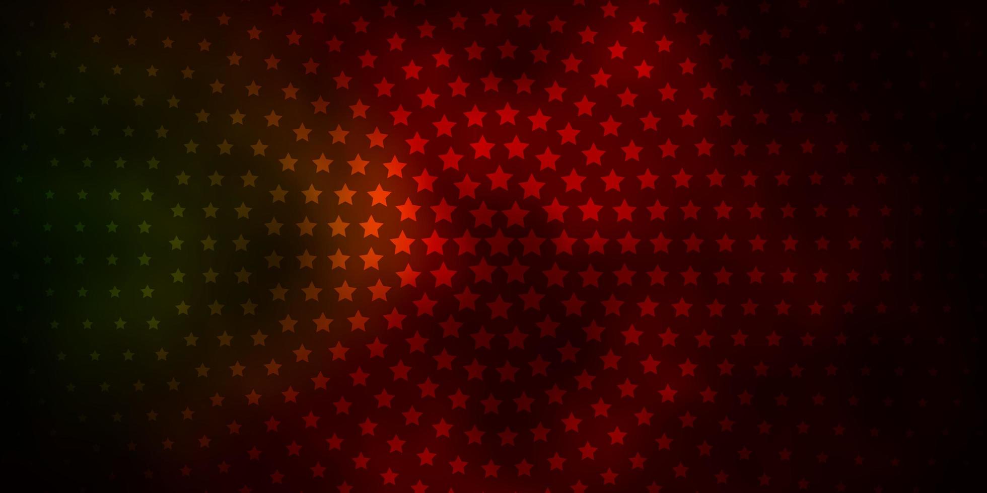 sfondo vettoriale rosso verde scuro con stelle colorate illustrazione colorata con motivo a stelle sfumate astratte per incartare i regali