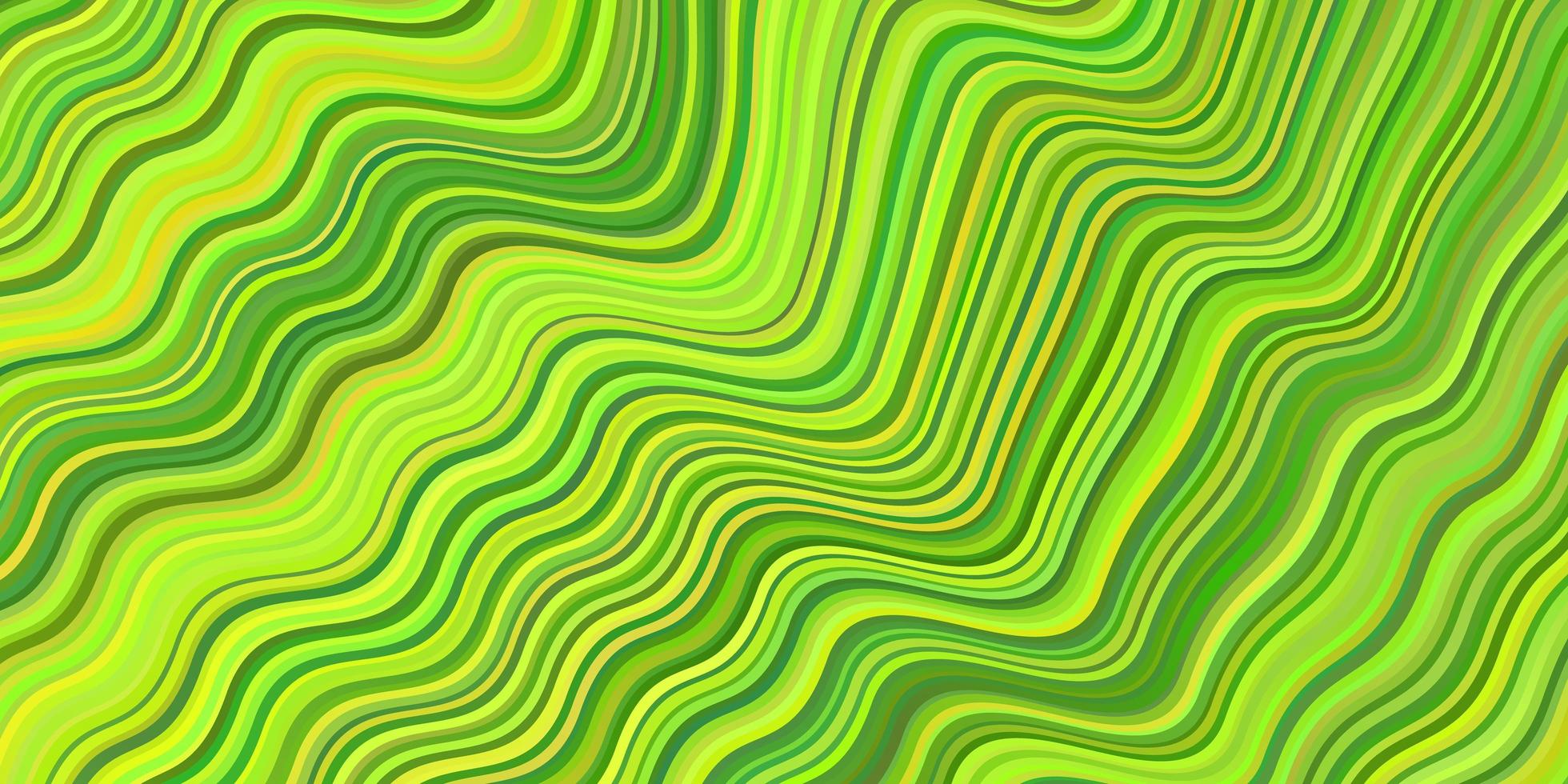 modello vettoriale giallo verde chiaro con linee curve