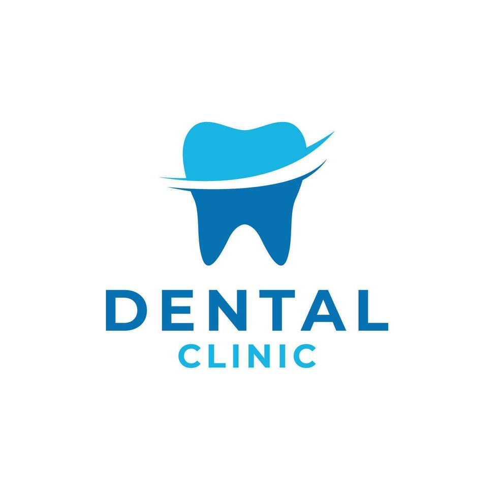 creativo dentale clinica logo design illustrazione simbolo icona vettore