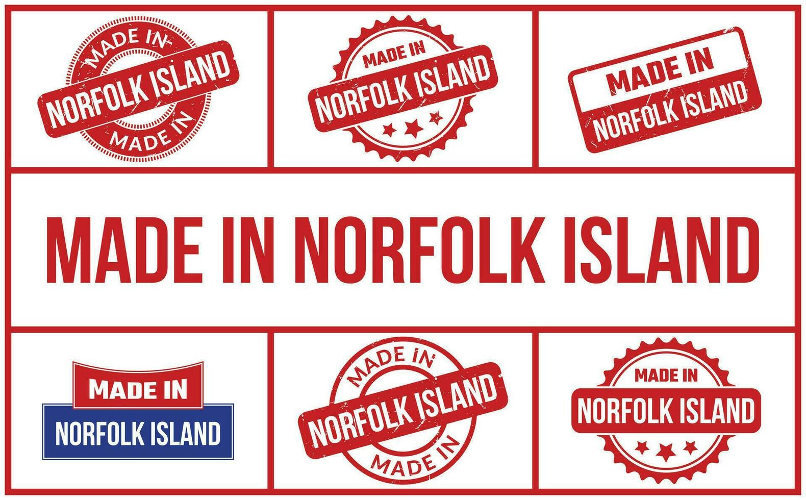 fatto nel norfolk isola gomma da cancellare francobollo impostato vettore