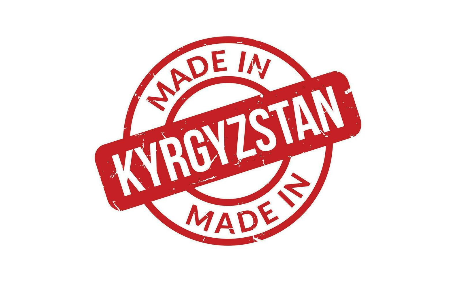 fatto nel Kyrgyzstan gomma da cancellare francobollo vettore