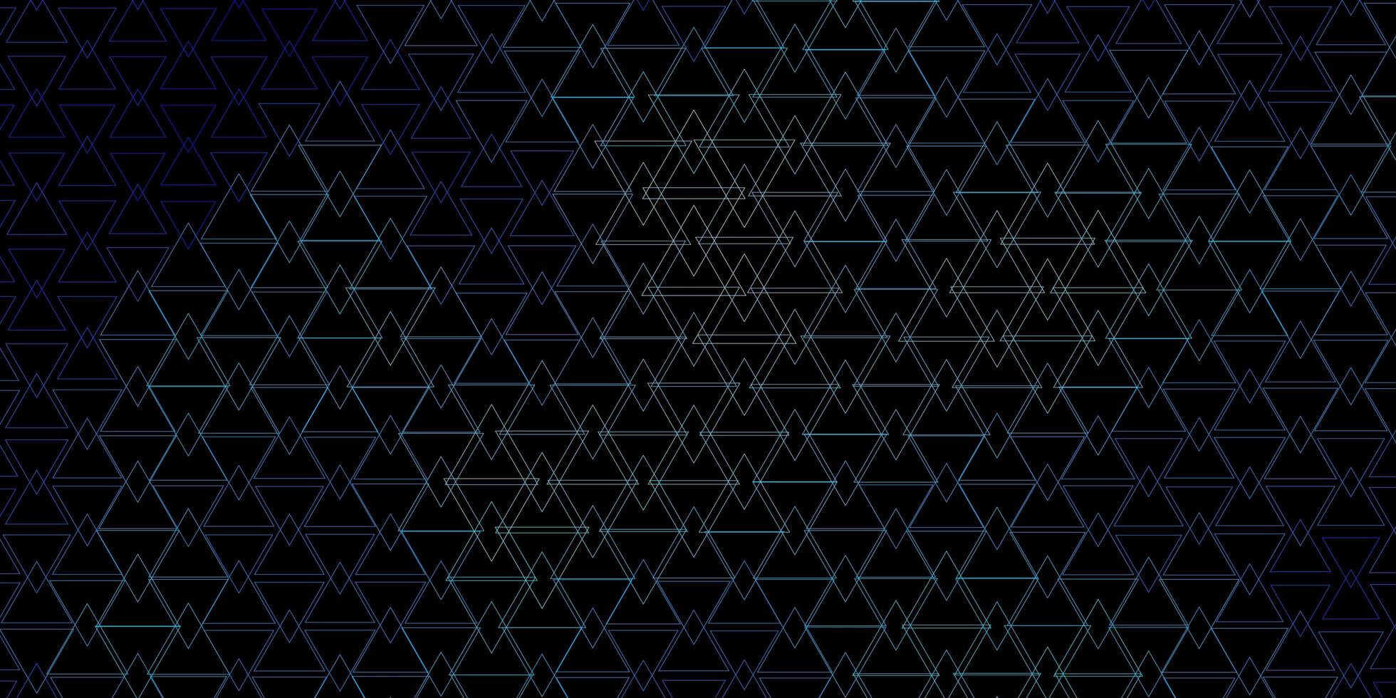 trama vettoriale blu scuro con illustrazione astratta glitterata in stile triangolare con modello di forme triangolari per landing page