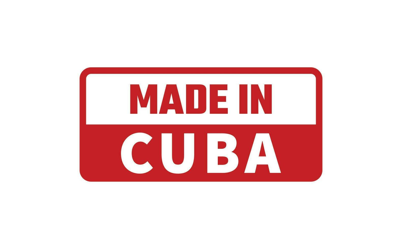 fatto nel Cuba gomma da cancellare francobollo vettore
