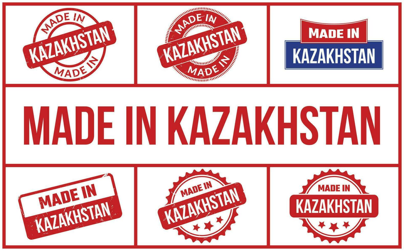 fatto nel Kazakistan gomma da cancellare francobollo impostato vettore