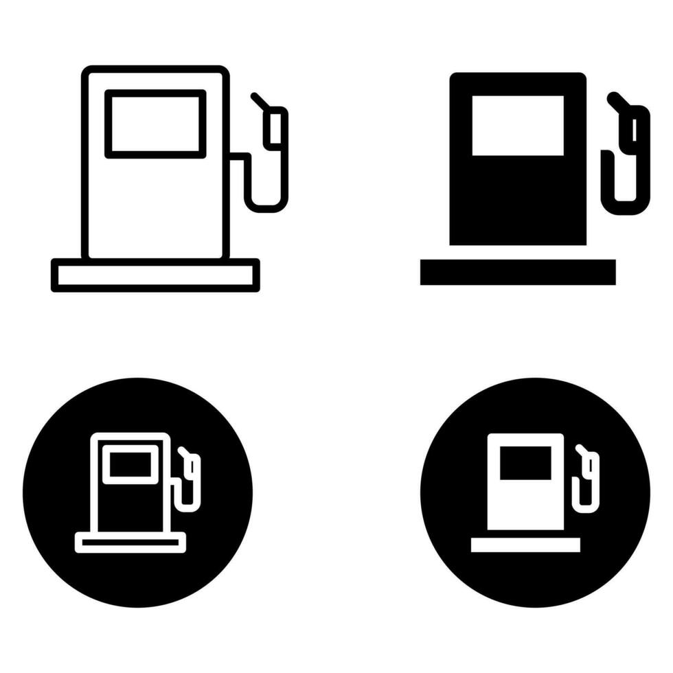 carburante pompa icona. isolato vettore illustrazione nel diverso stili Compreso nero riempire, nero schema nero cerchio.