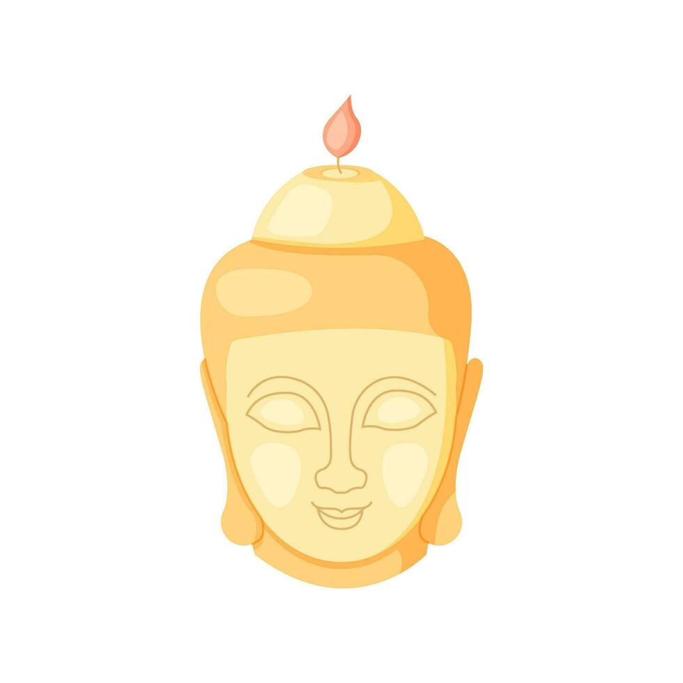 candela nel il forma di un' Budda testa vettore