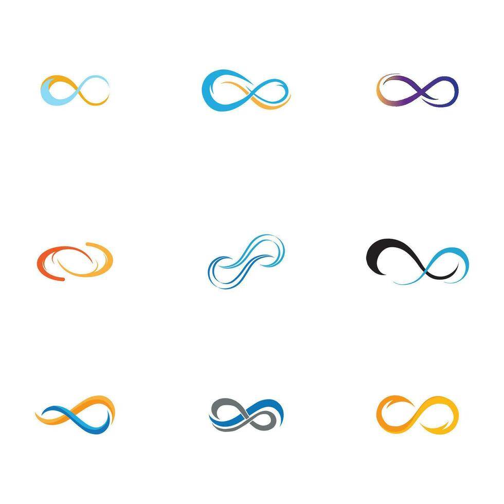 infinito logo e simbolo vettore