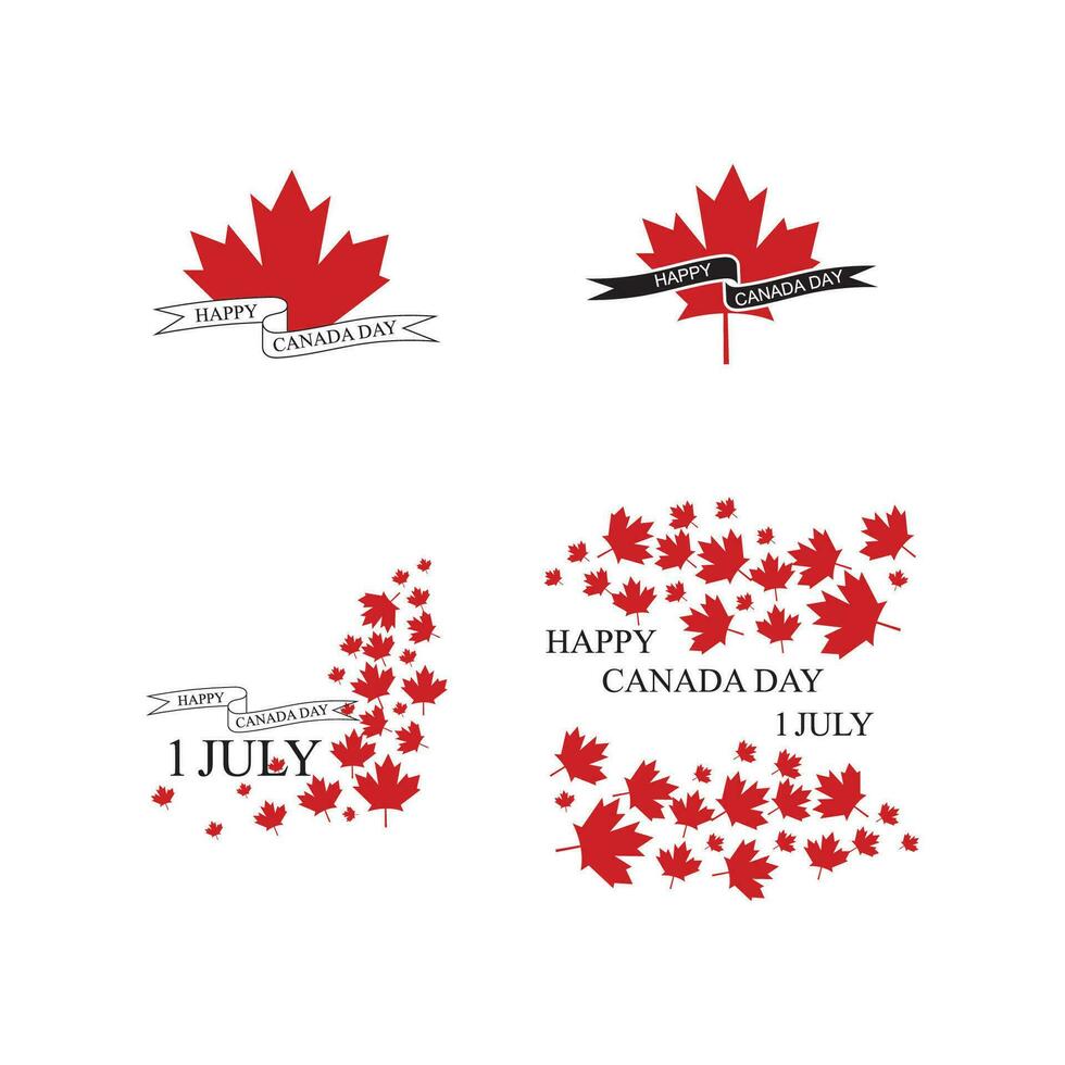 Canada giorno logo vettore