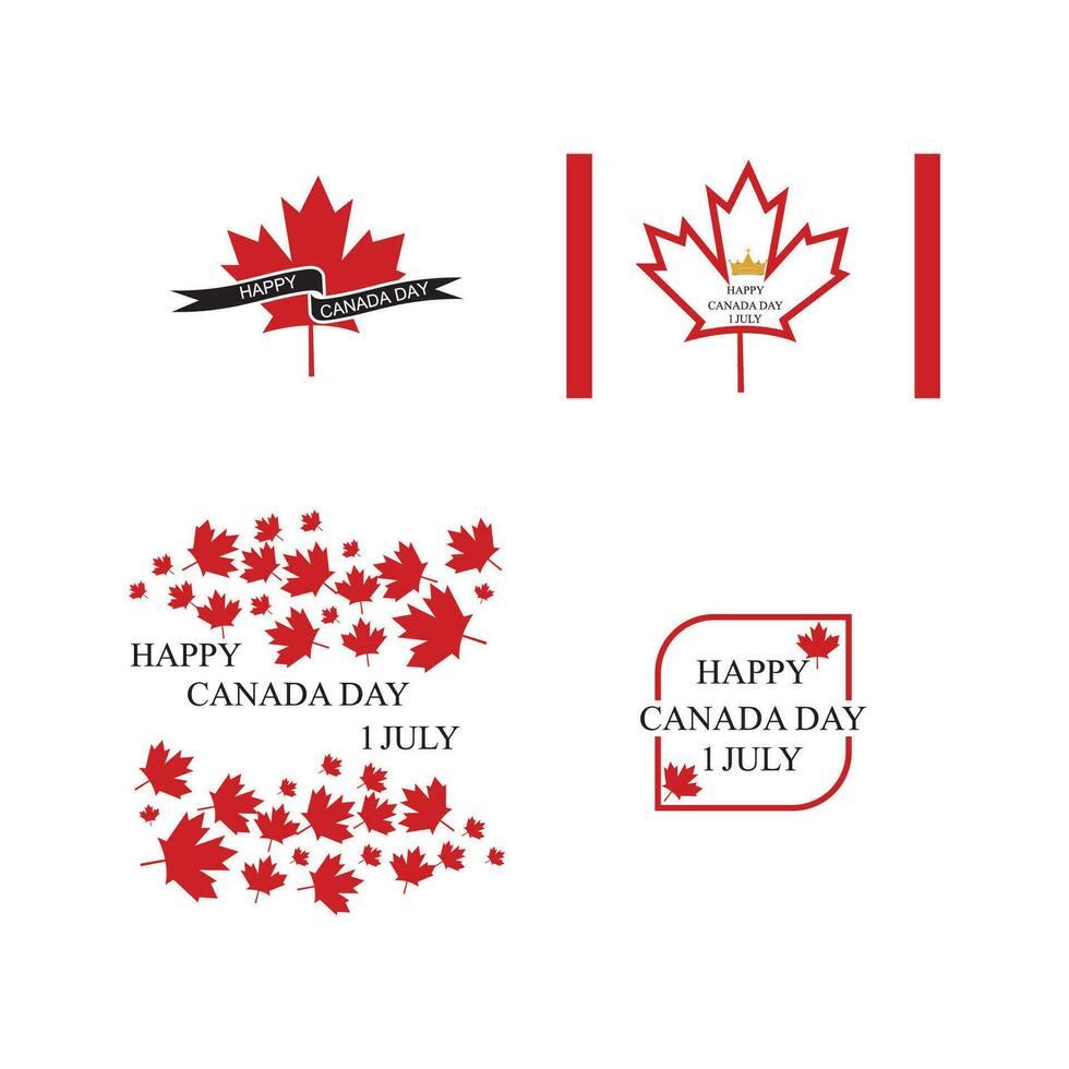 Canada giorno logo vettore