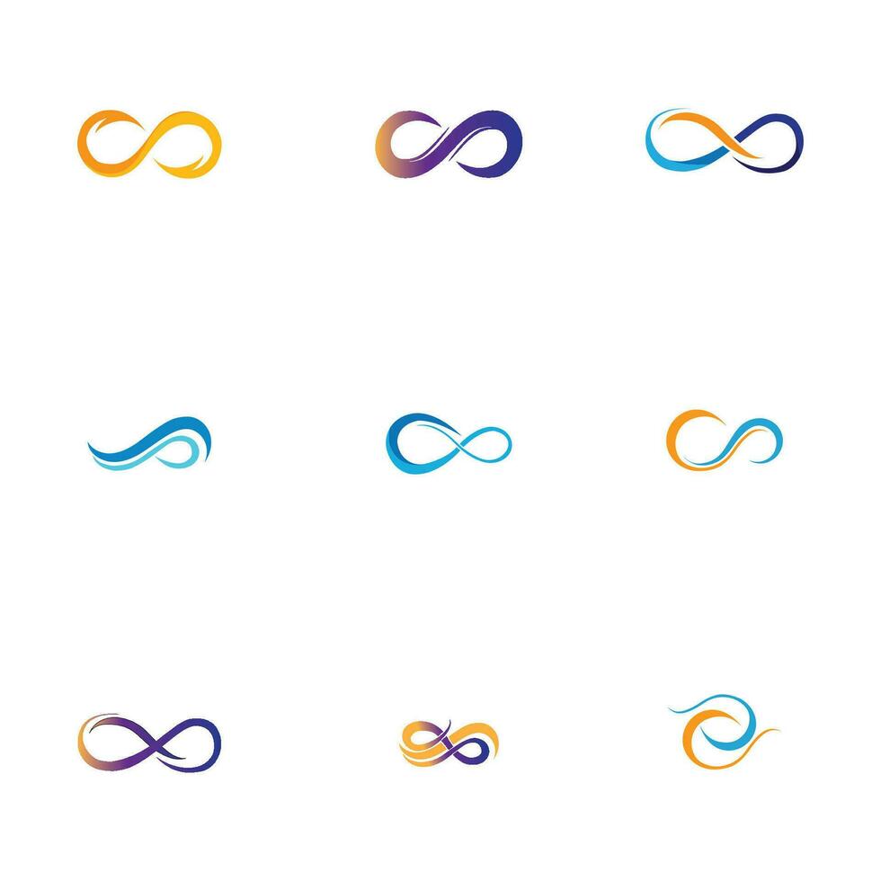 infinito logo e simbolo vettore