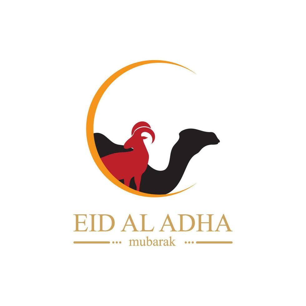 illustrazione vettore grafico di eid al adha logo design