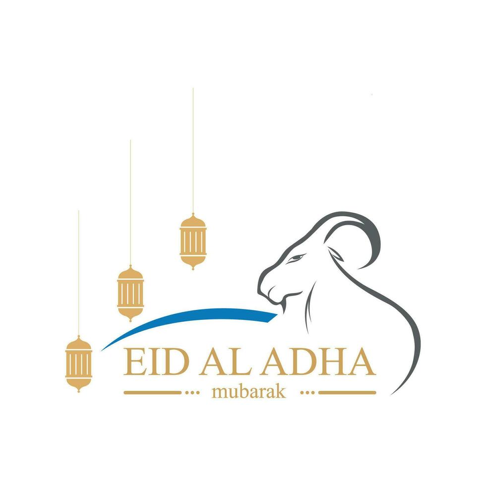 illustrazione vettore grafico di eid al adha logo design