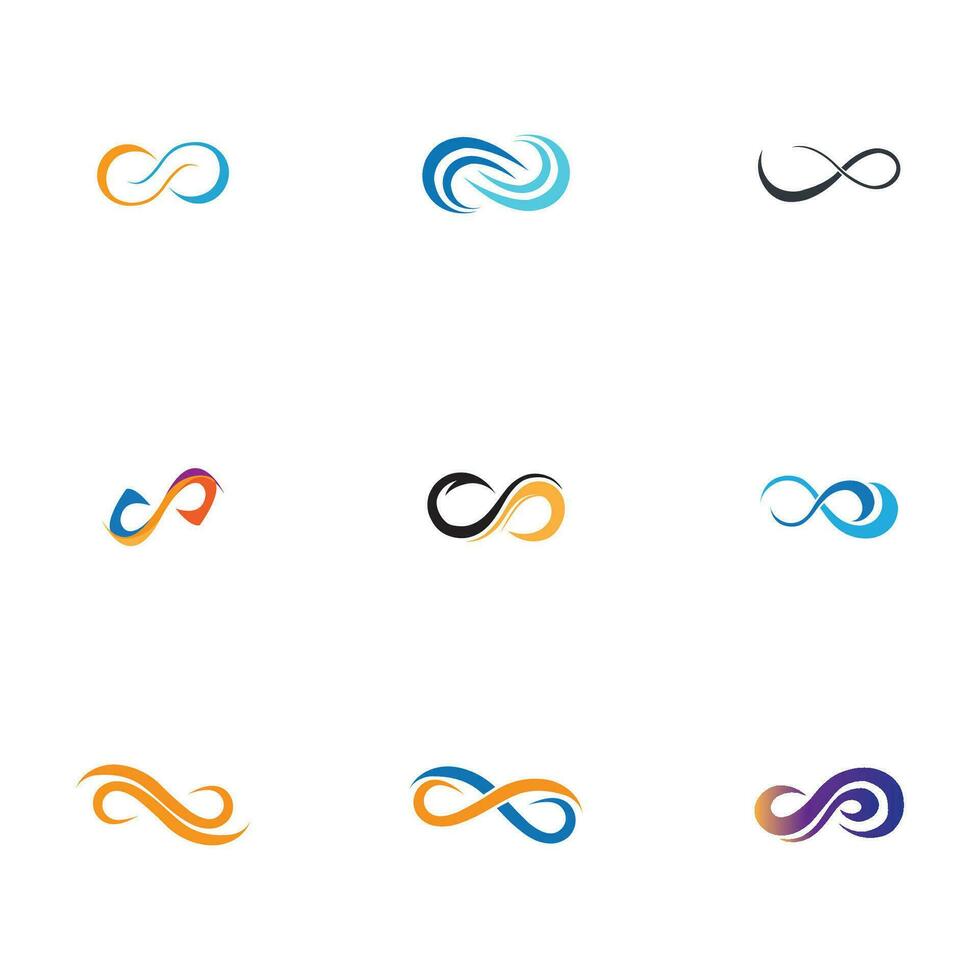 infinito logo e simbolo vettore