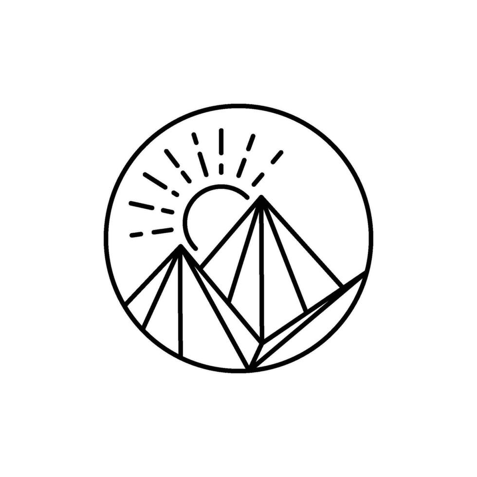 montagna Giappone vettore icona design illustrazione modello