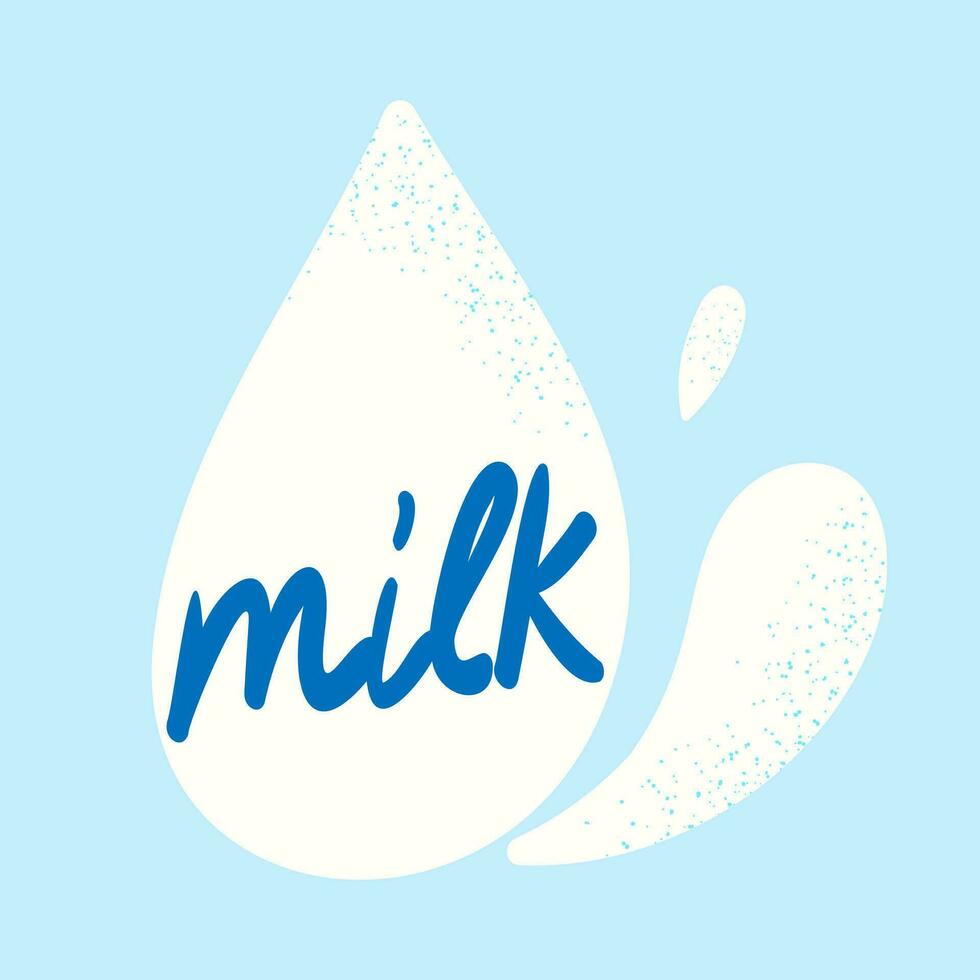 latte far cadere scarabocchio vettore illustrazione isolato su blu sfondo