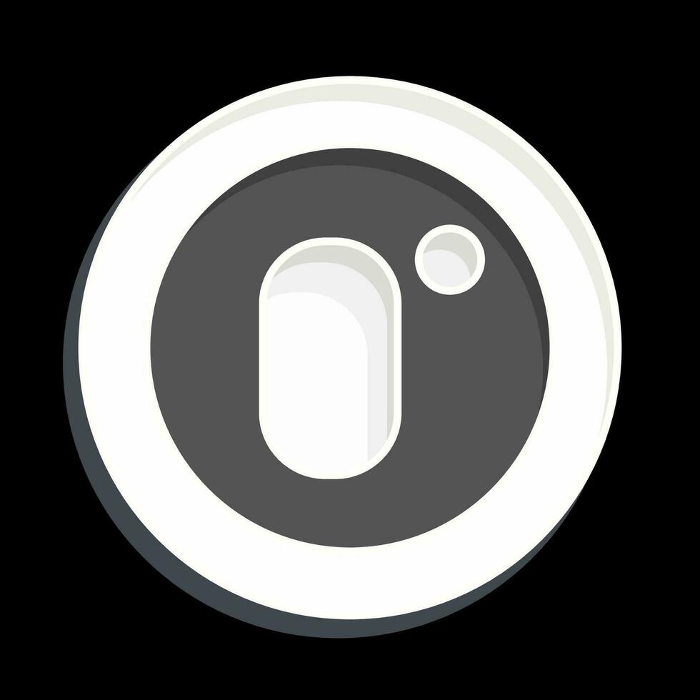 icona zero punto. relazionato per aria condizionata simbolo. lucido stile. semplice design modificabile. semplice illustrazione vettore