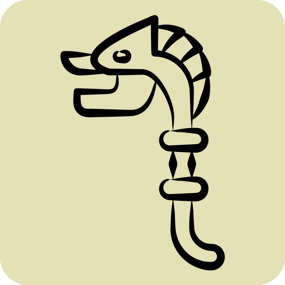 icona carnyx. relazionato per celtico simbolo. mano disegnato stile. semplice design modificabile. semplice illustrazione vettore