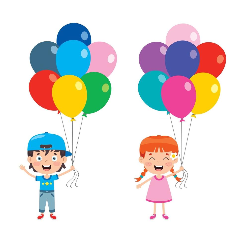 palloncini colorati per la decorazione della festa vettore