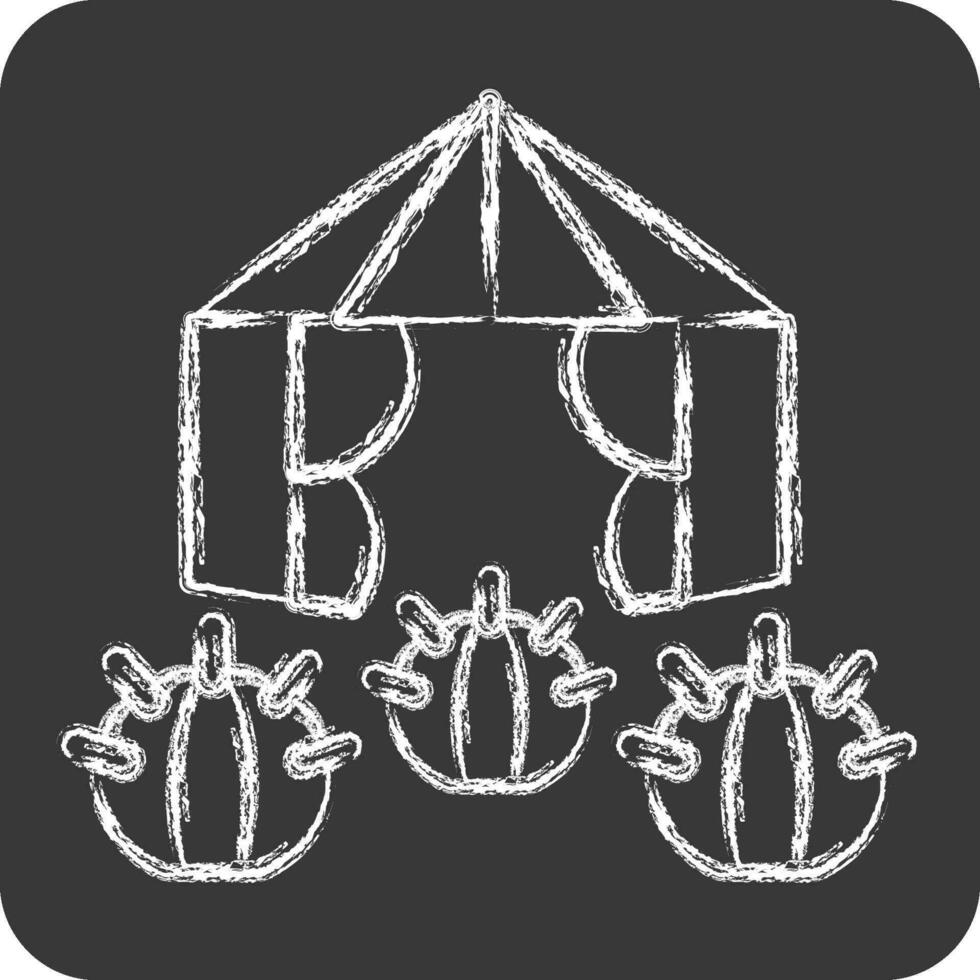 icona deserto tenda. relazionato per alloggi simbolo. gesso stile. semplice design modificabile. semplice illustrazione vettore