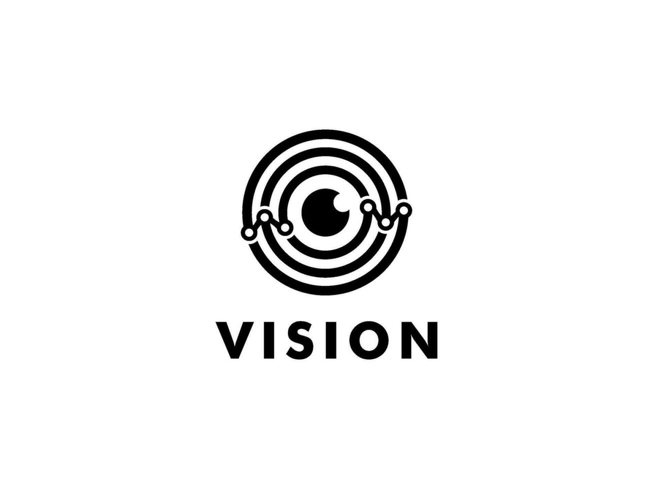 visione Tech logo vettore modello