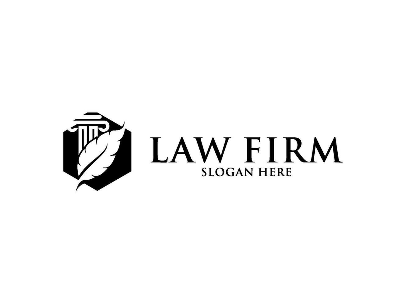 legge azienda logo, avvocato logo con creativo legge elemento vettore