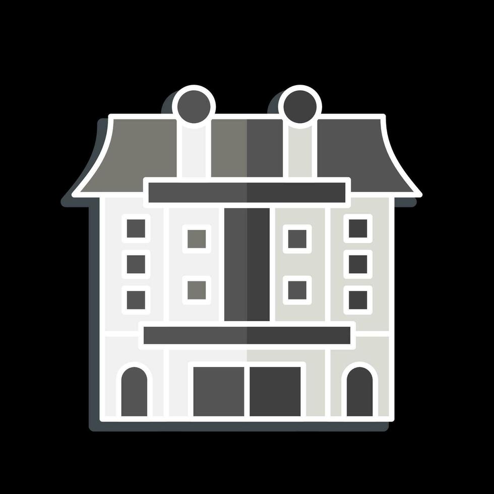 icona appartamento. relazionato per alloggi simbolo. lucido stile. semplice design modificabile. semplice illustrazione vettore