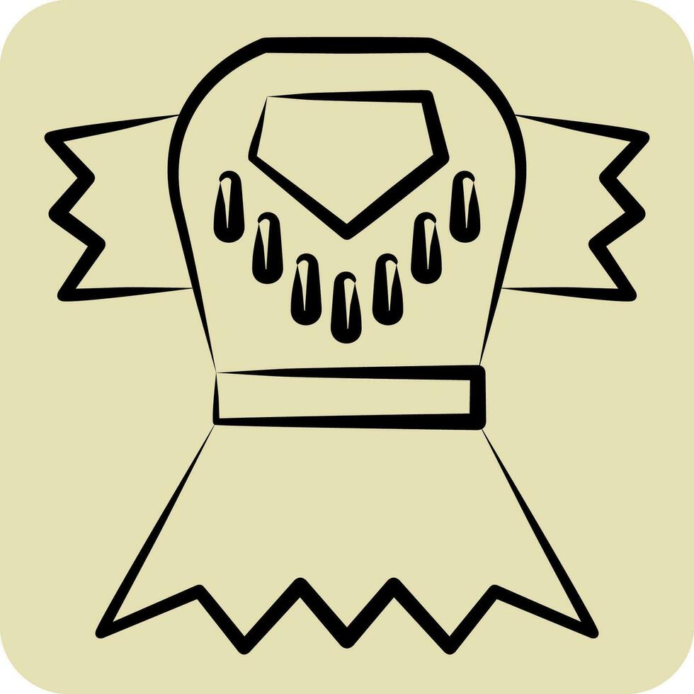 icona Abiti. relazionato per preistorico simbolo. mano disegnato stile. semplice design modificabile. semplice illustrazione vettore