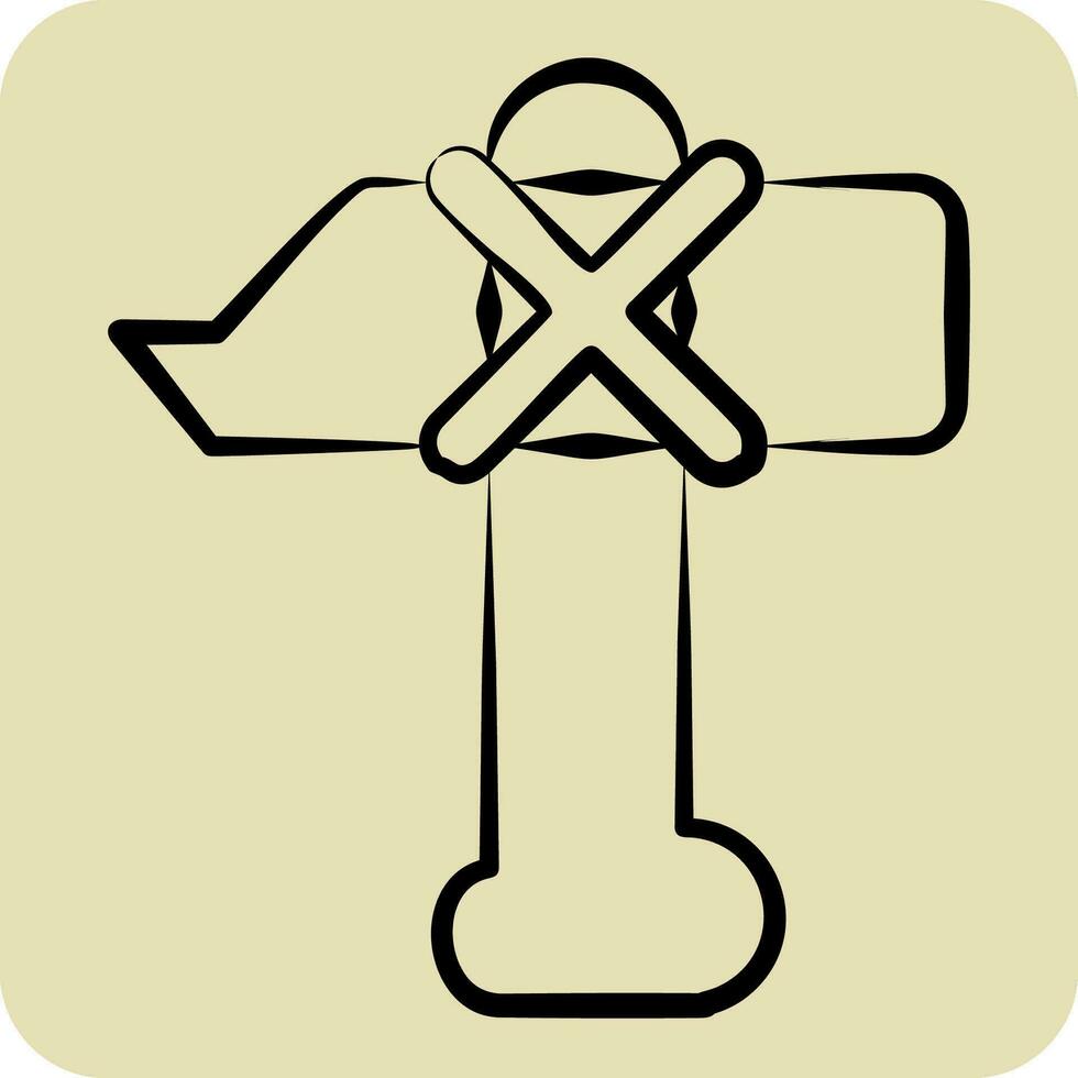 icona arma. relazionato per preistorico simbolo. mano disegnato stile. semplice design modificabile. semplice illustrazione vettore