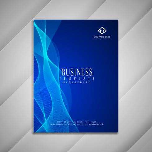 Disegno astratto modello di brochure business ondulato vettore