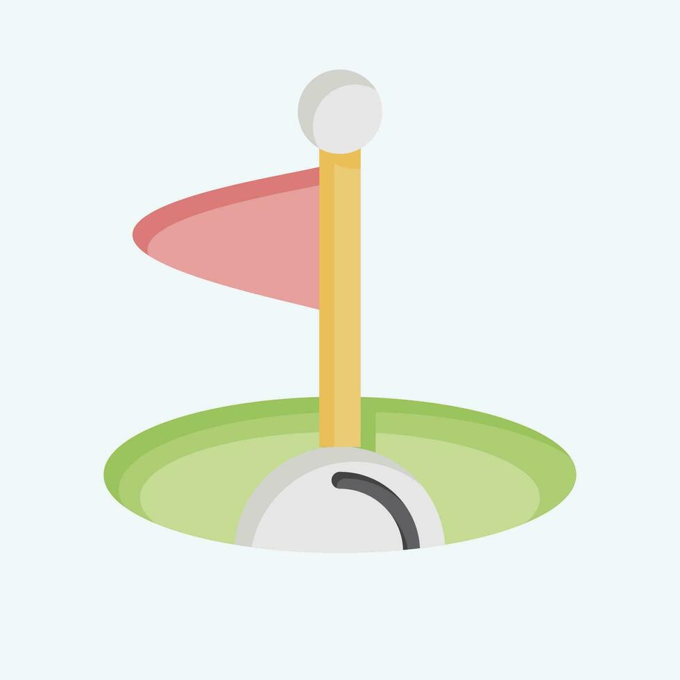 icona buco. relazionato per golf simbolo. piatto stile. semplice design modificabile. semplice illustrazione vettore