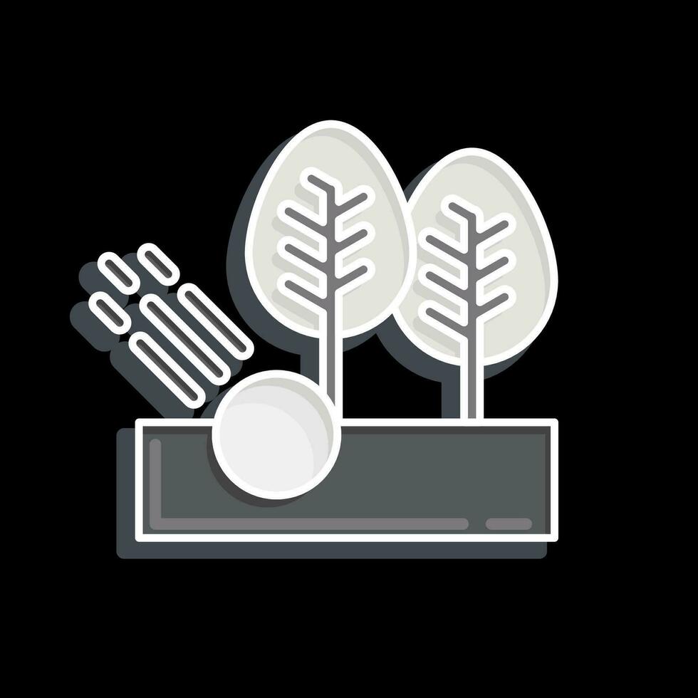 icona foresta. relazionato per golf simbolo. lucido stile. semplice design modificabile. semplice illustrazione vettore