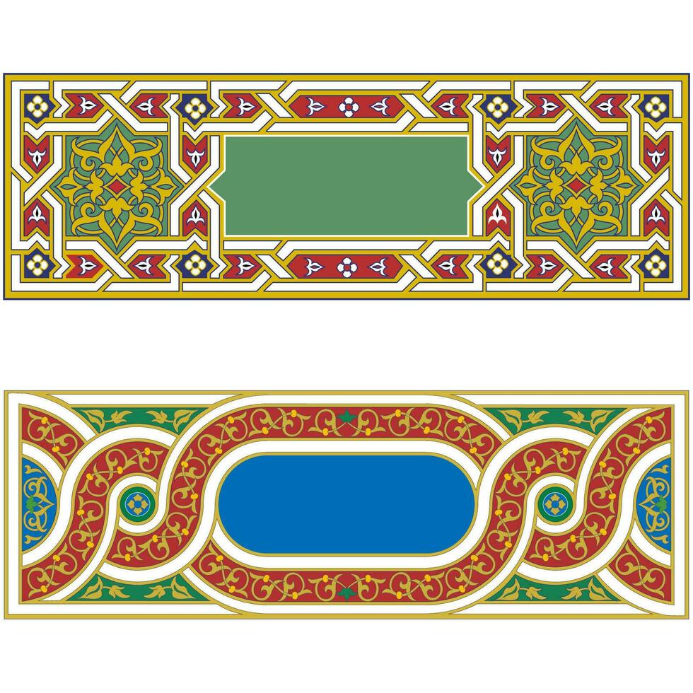 colorato bellissimo moderno classico telaio ornamento vettore