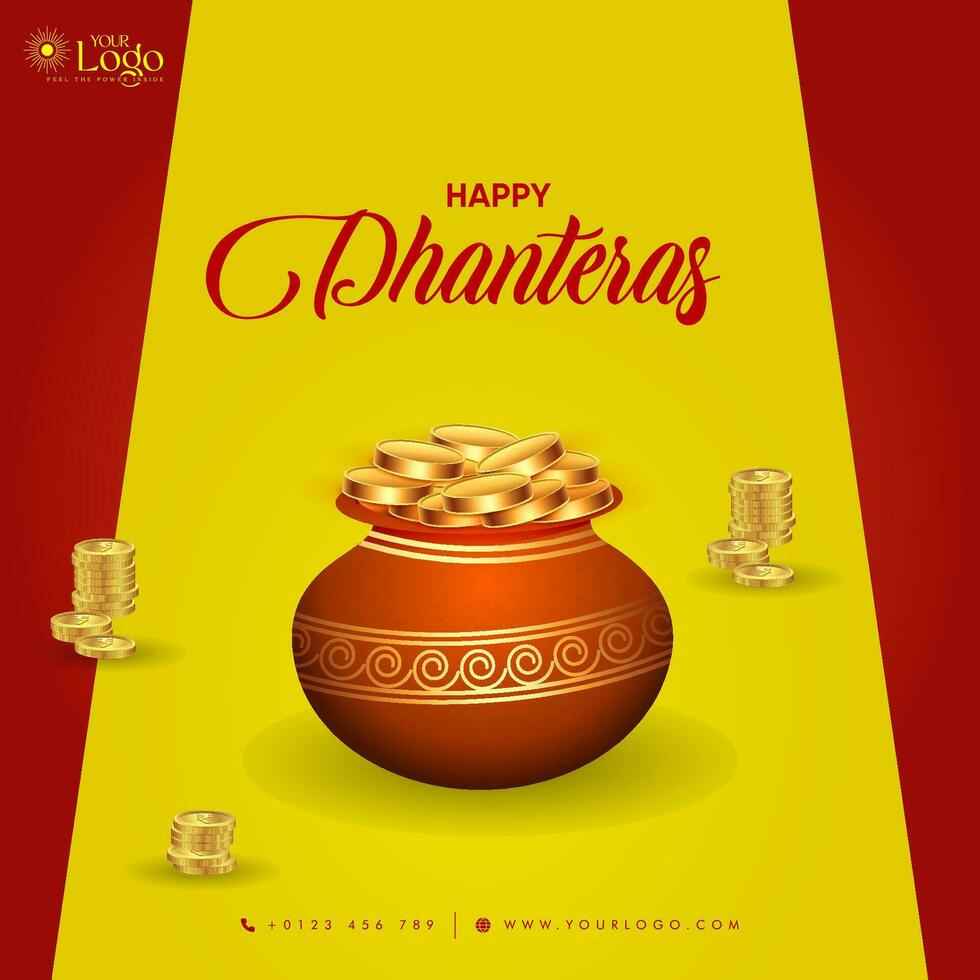 contento dhanteras decorativo Festival desiderando carta vettore