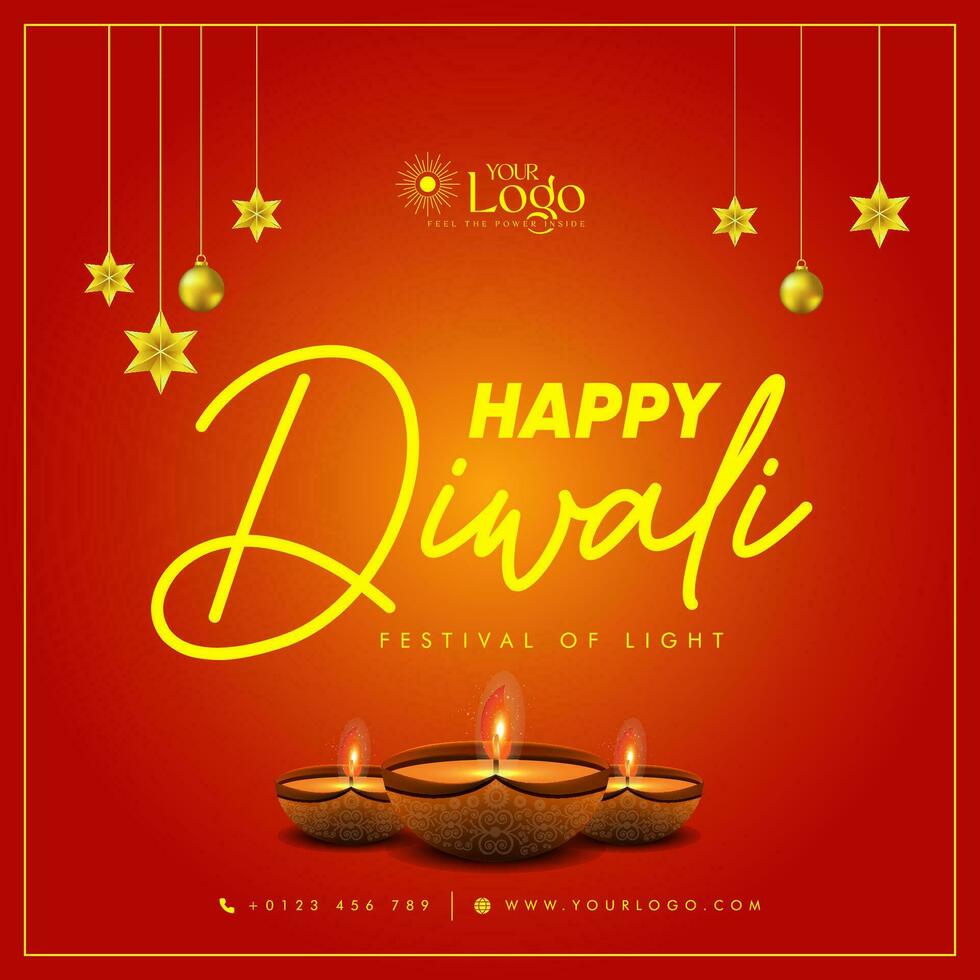 contento Diwali decorativo Festival desiderando carta vettore design